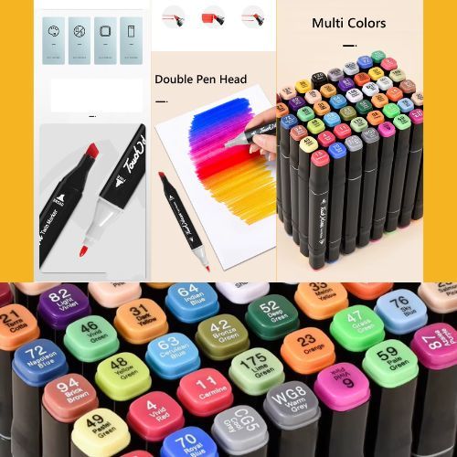 Estojo Kit De Canetinhas Ponta Dupla Escolar e Artístico Pintura