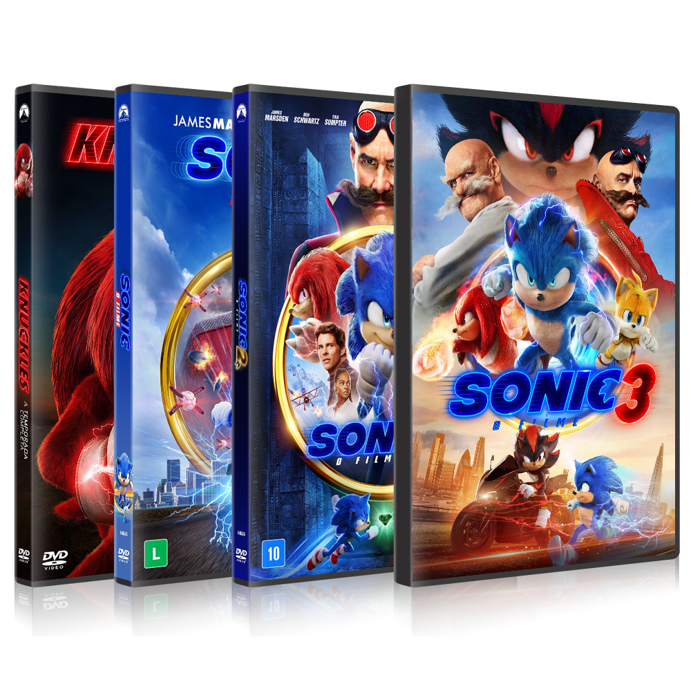 DVD Sonic 3 Dublado e Legendado (2024) - Alta Qualidade *PROMOÇÃO