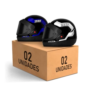 Kit Capacete Fechado Moto Masculino Feminino Pro Tork Sport Moto 788 Viseira Fumê Automático Branco