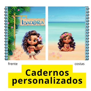 Adesivo capa de caderno qualquer tema - super herois princesa ou fotos