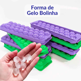 JOGO DE 4 FORMINHAS DE GELO FORMATO ESFERA GELOS DE BOLINHA GELADEIRA BEBIDAS DRINKS