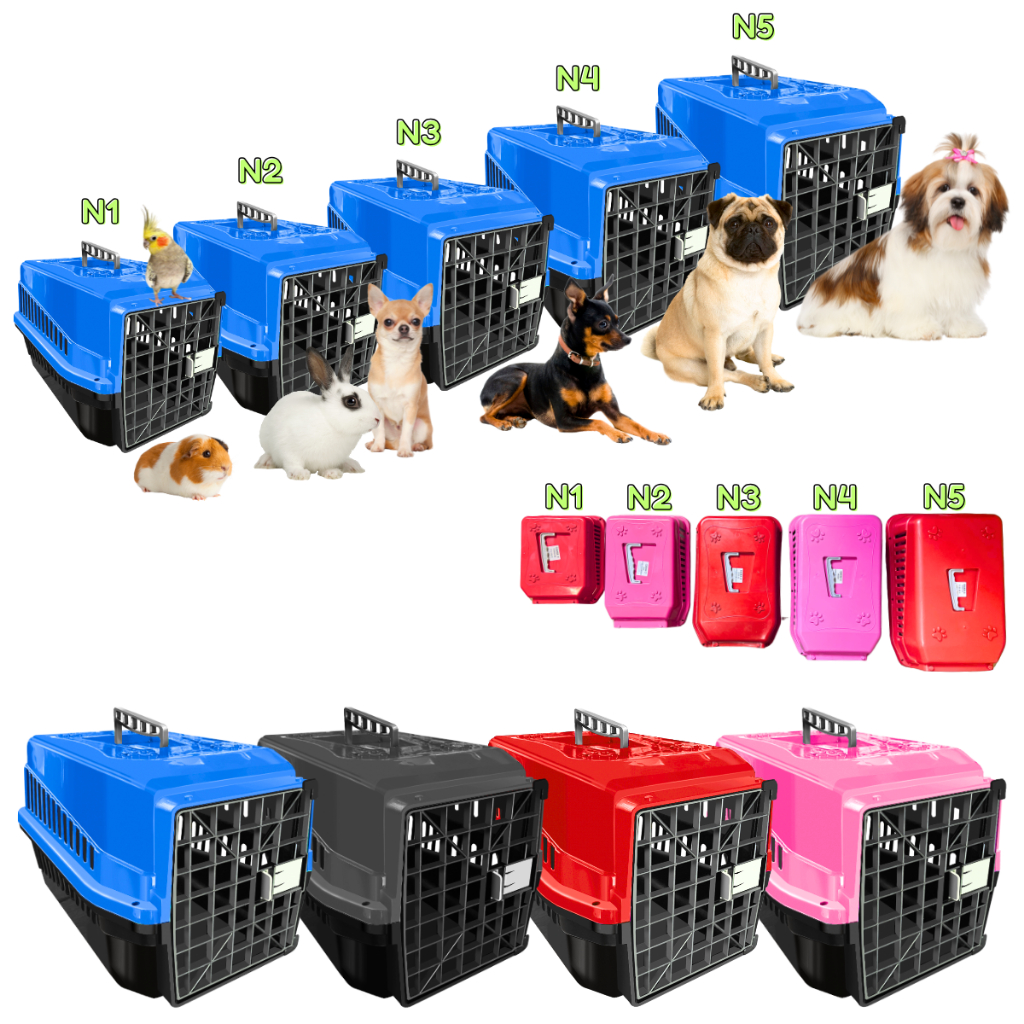 Imagem do produto Caixa de Transporte Pet Cachorro Gato Coelho Roedores Aves Filhotes Viagem e Passeio 1