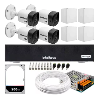 Kit 4 Camera de Seguranca Intelbras Bullet vhl 1120b Externa Dvr 4 canais multi hd em Oferta na Shopee