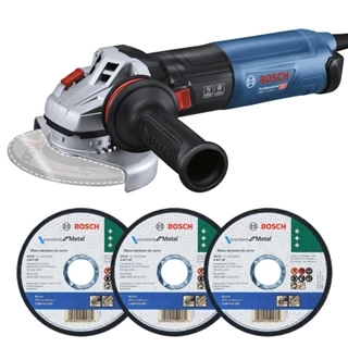 Esmerilhadeira GWS 17-125 S Bosch 220V c/ Controle + Discos