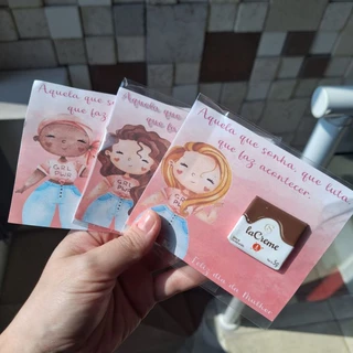 Dia da Mulher Kit 10 Lembrancinha Tag com Chocolate 5g Cacau Show Mimo em Oferta na Shopee