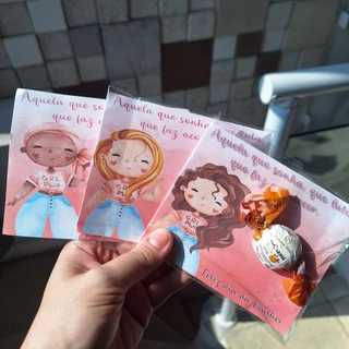 Dia da Mulher Kit 10 Lembrancinha Tag com Trufa Cacau Show Chocolate Mimo em Oferta na Shopee