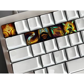 Keycaps League of Legends Atirador ADC Lane Keycaps para Teclado Mecanico Arcane Acabamento Fosco