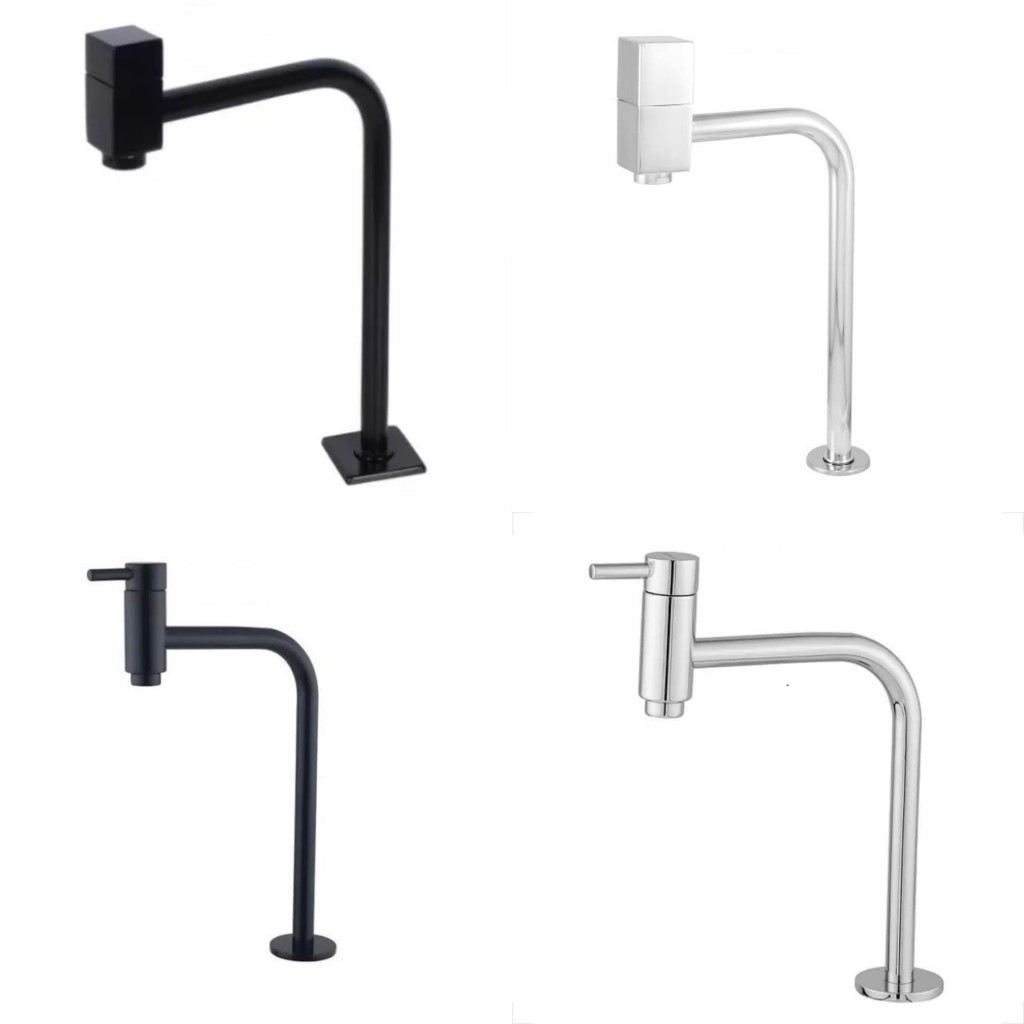 Torneira 3050 90° Baixa/Média Cromada/Preta