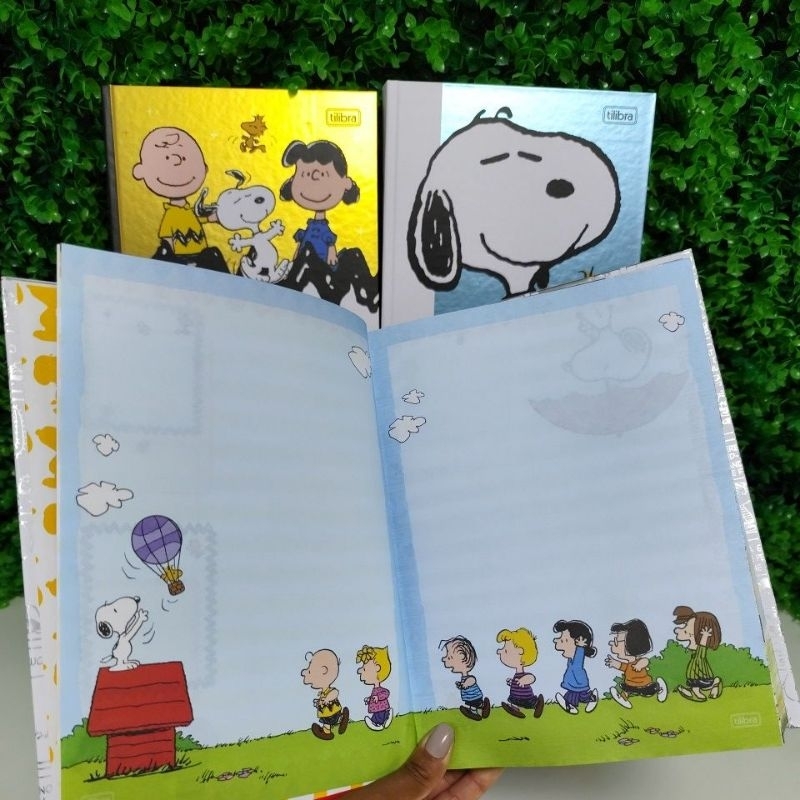 Caderno Brochura Snoopy Capa Dura 160 Folhas Decoradas TILIBRA Caderno ...