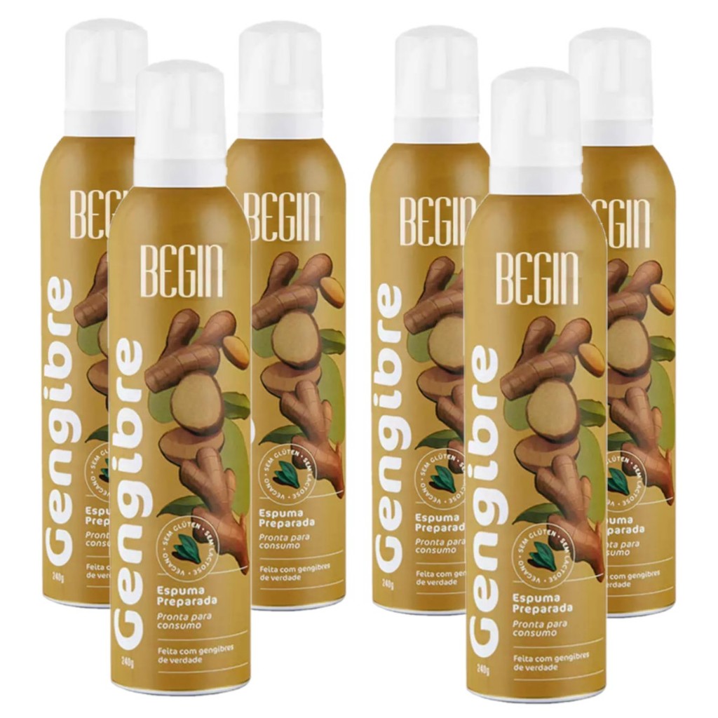 Espuma Pronta Begin Drinks Moscow Sabor Gengibre 200g 6un