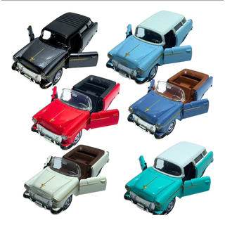 Miniatura carro coleção brinquedo Chevy Bel Air Nomad 1955 Ferro Metal Clássico fricção em Oferta na Shopee