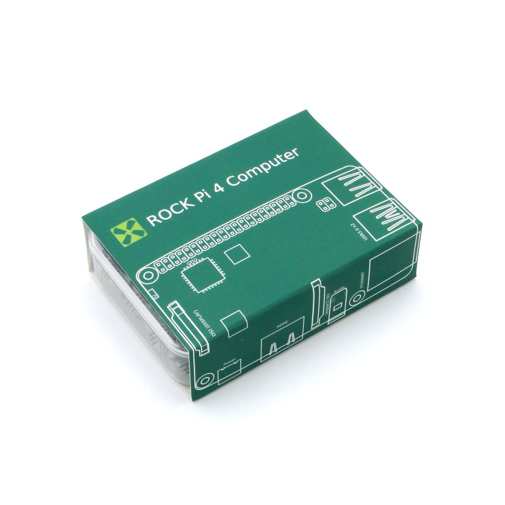 Rock Pi 4 Model B + 4gb Ram E 32gb Memoria Interna