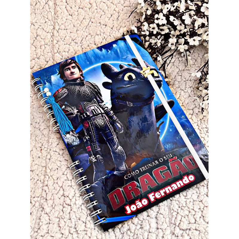 CADERNO ESCOLAR como treinar seu dragão | Shopee Brasil
