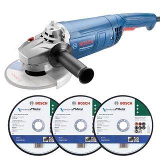 Esmerilhadeira GWS 2200-180 Bosch 7" 2200W + Discos
