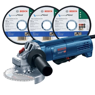 Esmerilhadeira GWS 9-125 P Bosch 900W 220V com Discos