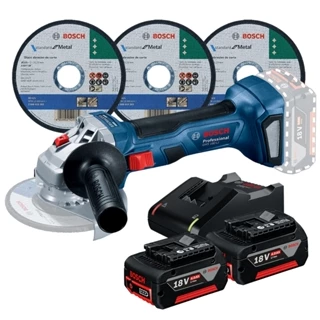 Esmerilhadeira GWS 180-LI Bosch Brushless Discos e Baterias
