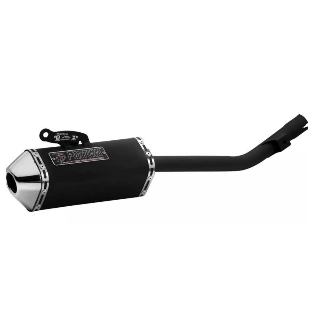 Escapamento Nxr Bross 160 Xre 190 2015 a 2024 Mini Tri Fortuna Preto ...