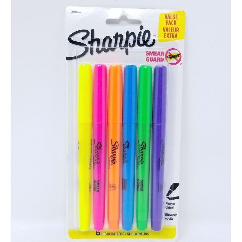 kit 6 canetas marca texto SHARPIE | Shopee Brasil