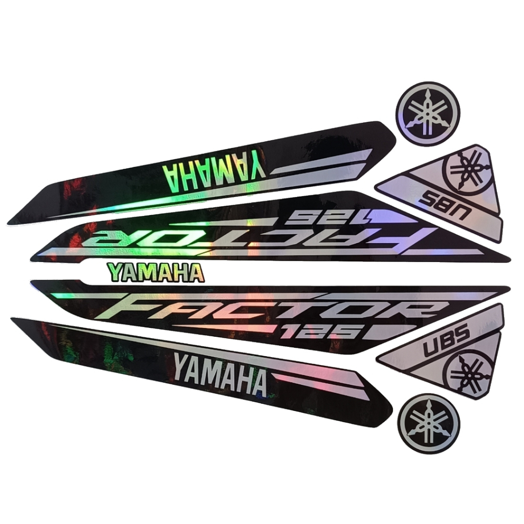 Kit adesivos factor 125 holografico ano 2024 | Shopee Brasil