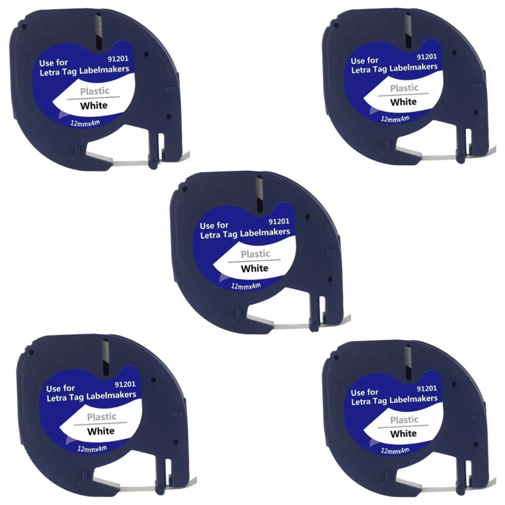 Etiquetas Textiles Dymo LetraTag 5 Etiquetas Textiles Para Dymo LetraTag -  Adhesión Por Plancha 12mmx2m, Negro Sobre Blanco Etiquetas Ropa Niños, image size:1024x1024