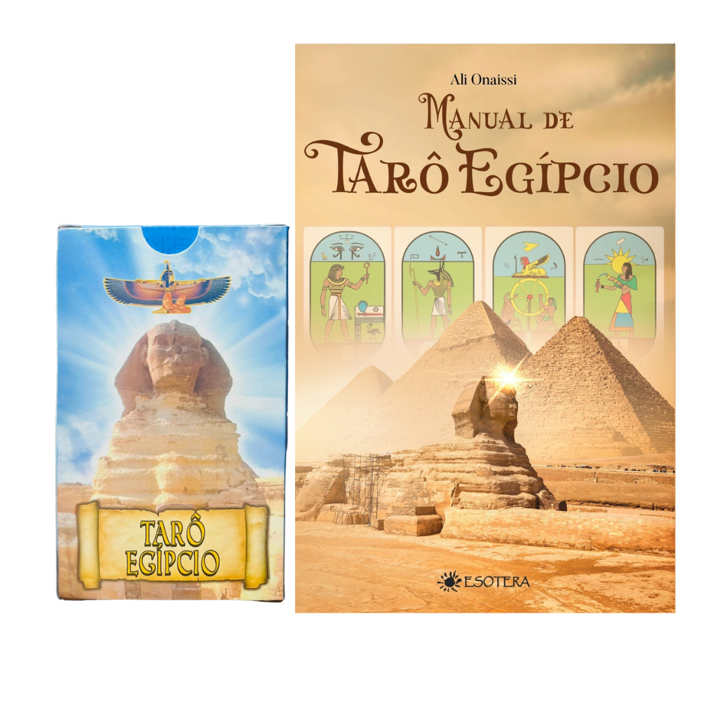Manual De Tarô Egípcio + Baralho Com 78 Arcanos