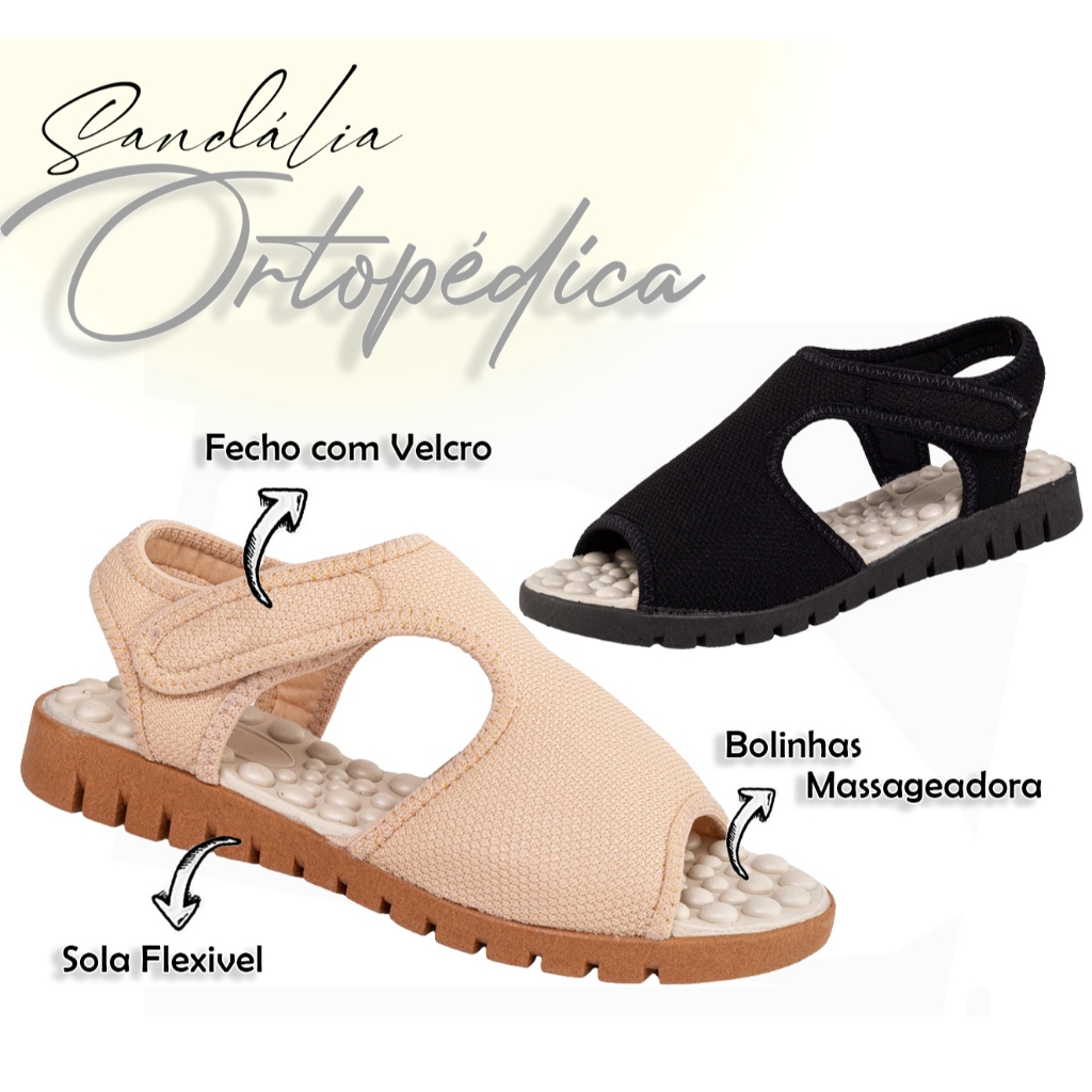 Usaflex Sandalia Para Idoso Feminino Sandália Plataforma Feminina