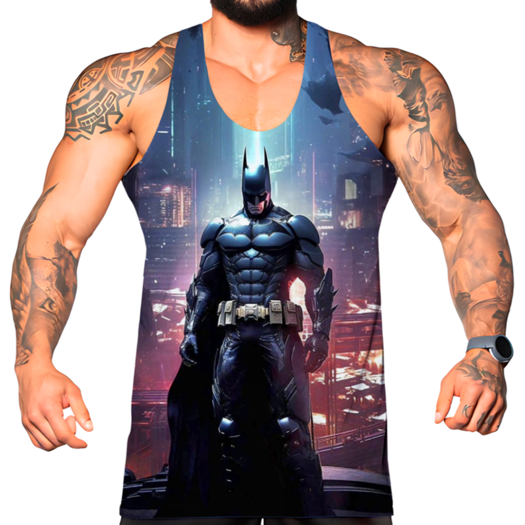 Regata Cavada Pain & Gain Batman - Estilo Bodybuilder para Treinos ...