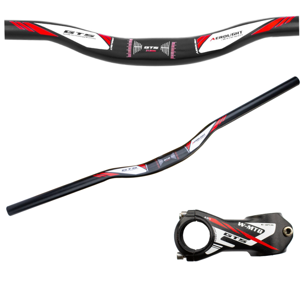 Kit Guidão + Mesa GTS 31.8mm Aluminio para bike MTB bicicleta aro 26 e ...