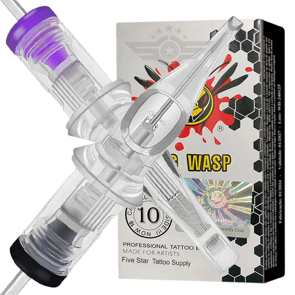 10 Cartuchos Tatuagem Universal Big Wasp 1/3/5/7/9/11/13/15/17/19