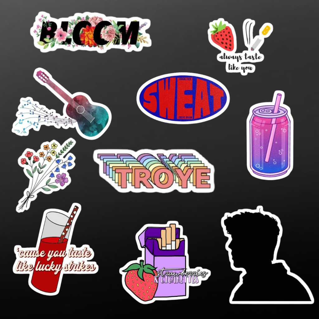 Kit Adesivos Sticker Troye Sivan à prova d'água Youth, Bloom, etc - 10/ ...