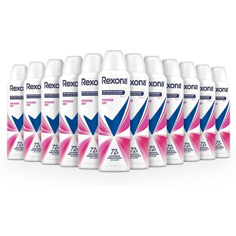 Kit Rexona Powder Dry Antitranspirante com até 12x Aerosol 150ml ...