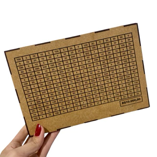 CAIXA COFRE DESAFIO DINHEIRO MDF 10 mil R$10.00,00