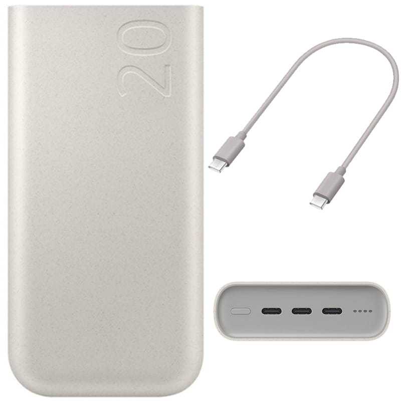 Bateria Carregador Portátil 3x USB-C, 20000mAh, Super Rápida 45W - Samsung