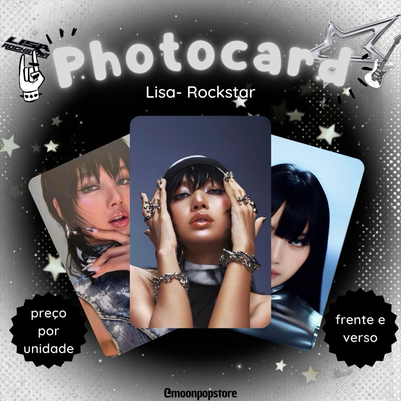BLACKPINK リサ rockstar リミテッド特典 トレカ Photocard Kpop Lisa Rockstar Blackpink - VALOR POR UNIDADE