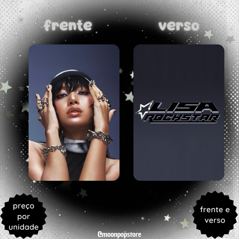 Photocard Kpop Lisa Rockstar Blackpink - VALOR POR UNIDADE