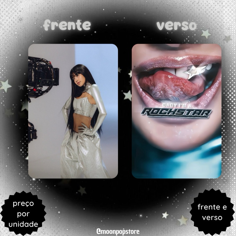 Photocard Kpop Lisa Rockstar Blackpink - VALOR POR UNIDADE