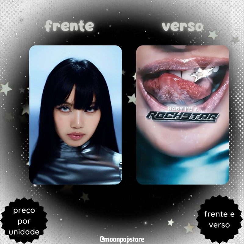 Photocard Kpop Lisa Rockstar Blackpink - VALOR POR UNIDADE