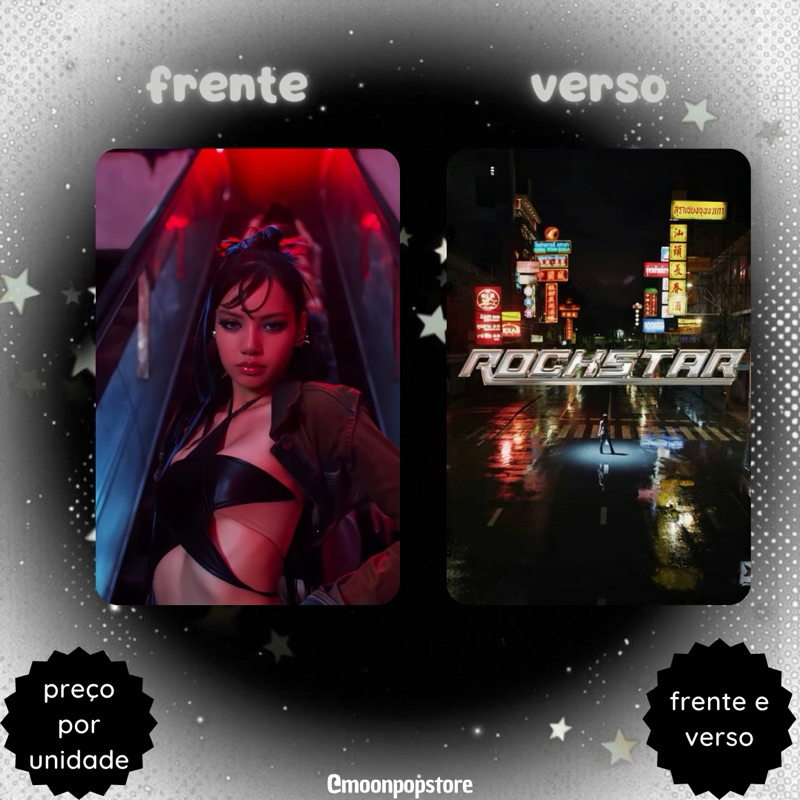Photocard Kpop Lisa Rockstar Blackpink - VALOR POR UNIDADE