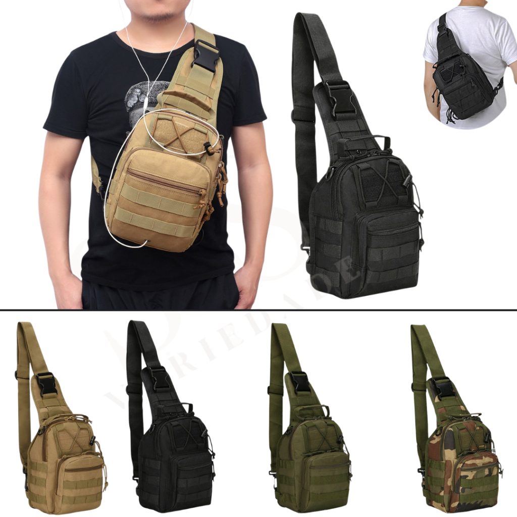 Bolsa Tática Transversal Impermeável Peito e Ombro Mochila Reforçada Transversal