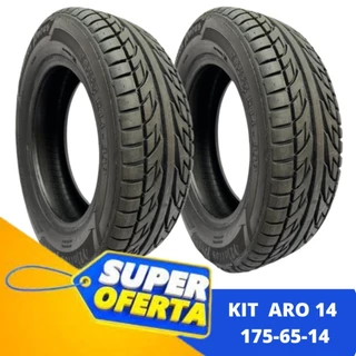Kit de 2 Pneus aro 14 - 175-65-14 Primeira Linha Com UM ANO DE GARANTIA em promoção