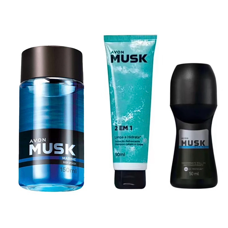 Kit Especial Musk Marine Completo Avon | Shopee Brasil
