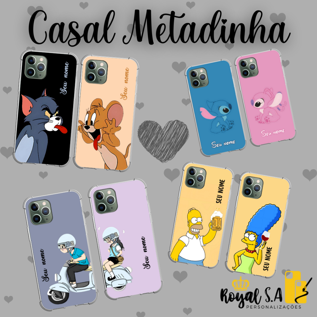Capinha personalizada Casal Metadinha (2) para aparelhos Samsung ...