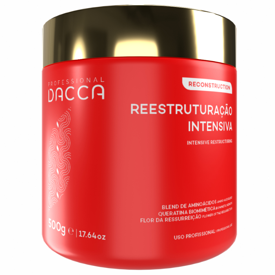 Dacca Máscara de Reconstrução Capilar 500g Creme Hidratação de Cabelo ...