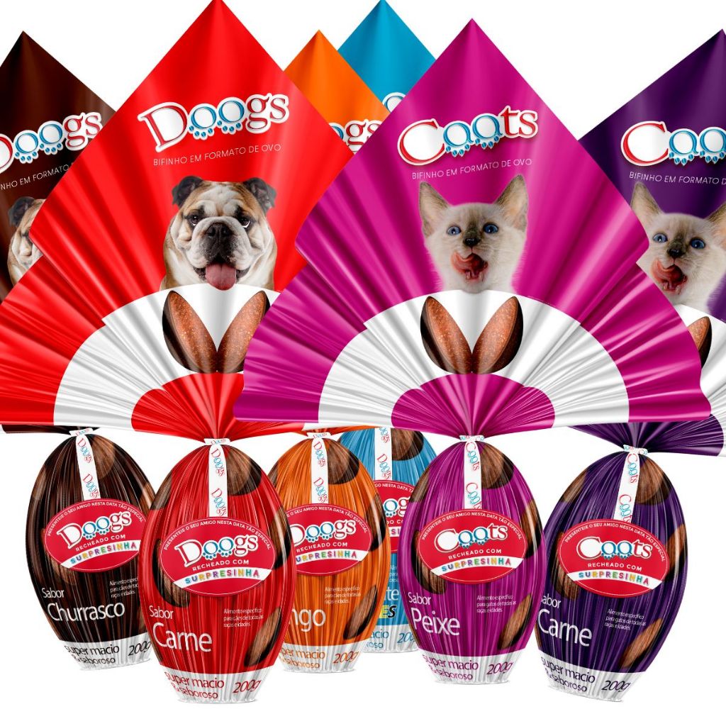 Ovos de Páscoa para Cachorro Gato Petiscos Bifinho Doogs Sabores 200g em Oferta na Shopee