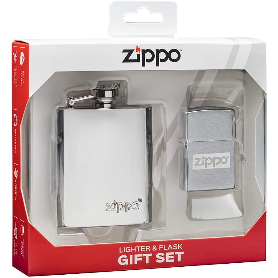 Zippo - Kit Presente Isqueiro + Cantil Inox - Original | Shopee Brasil
