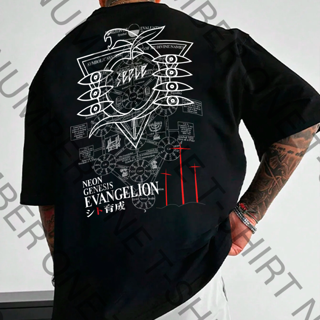 Camiseta Basica e OVERSIZED Neon Genesis Evangelion Seele Nerv