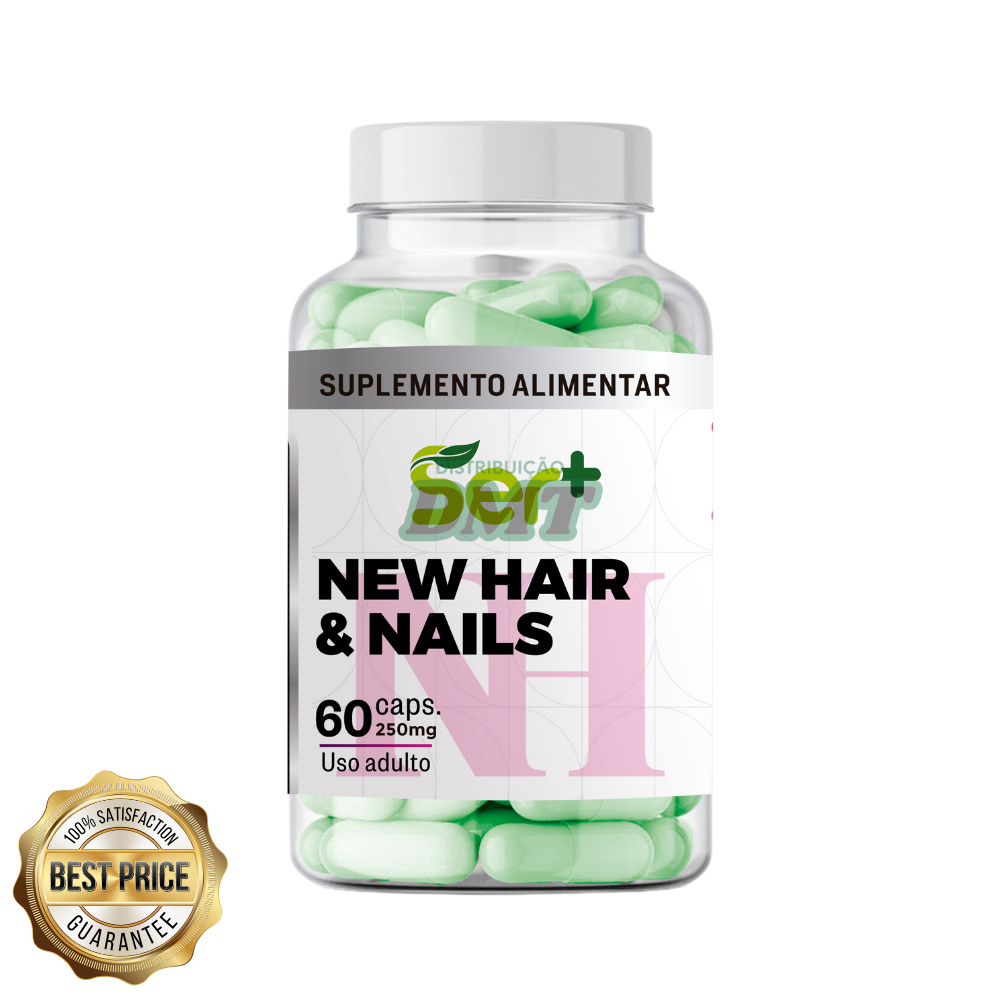 Suplemento Ser+ New Hair & Nails 60 Cápsulas | Shopee Brasil