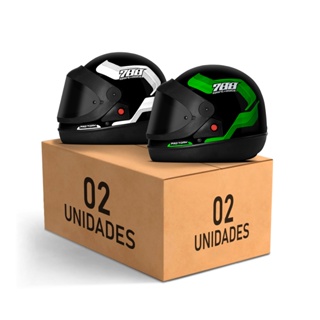 Kit Capacete Fechado Moto Masculino Feminino Pro Tork Sport Moto 788 Viseira Fumê Automático Verde