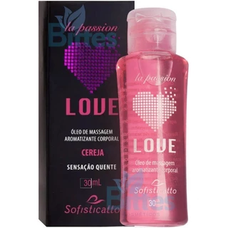 ÓLEO PARA MASSAGEM CEREJA SOFISTICATTO COSMÉTICOS LOVE SEXSHOP 30 ML
