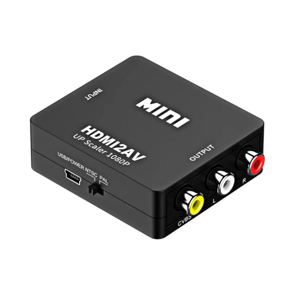 Conversor Mini Adaptador Entrada HDMI Full HD Saída RCA AV p/a TV Antiga